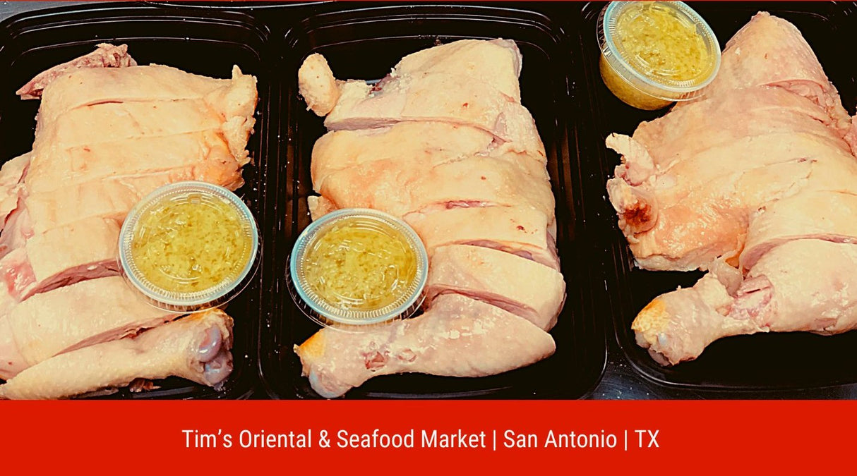 Poached Chicken with Ginger-Scallion Sauce