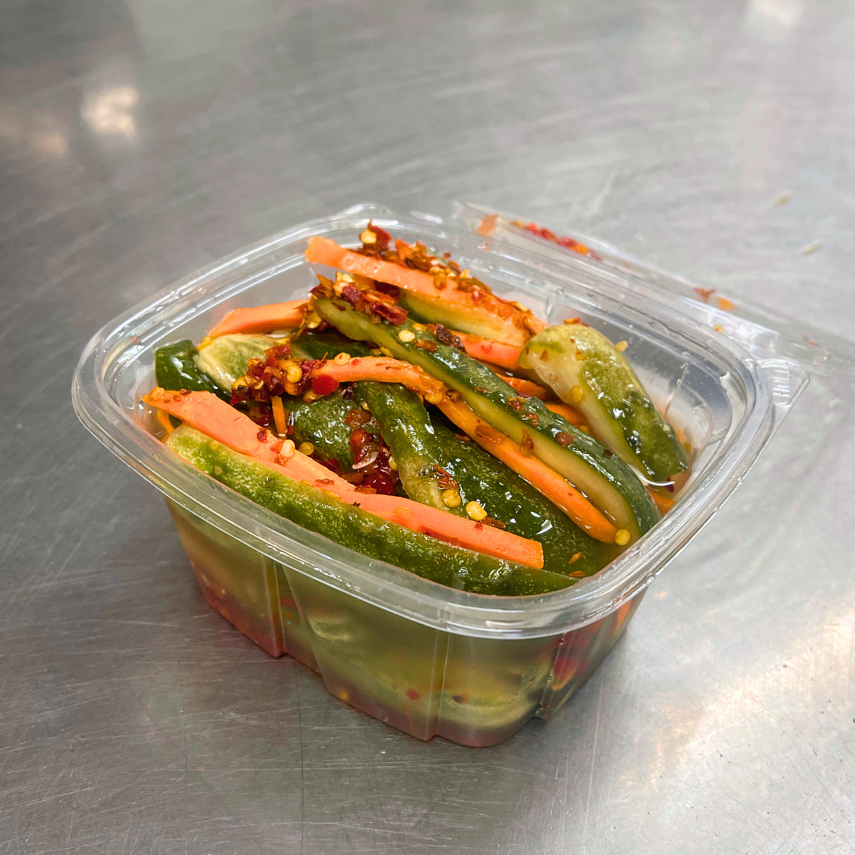 Spicy, Sweet & Sour Cucumbers