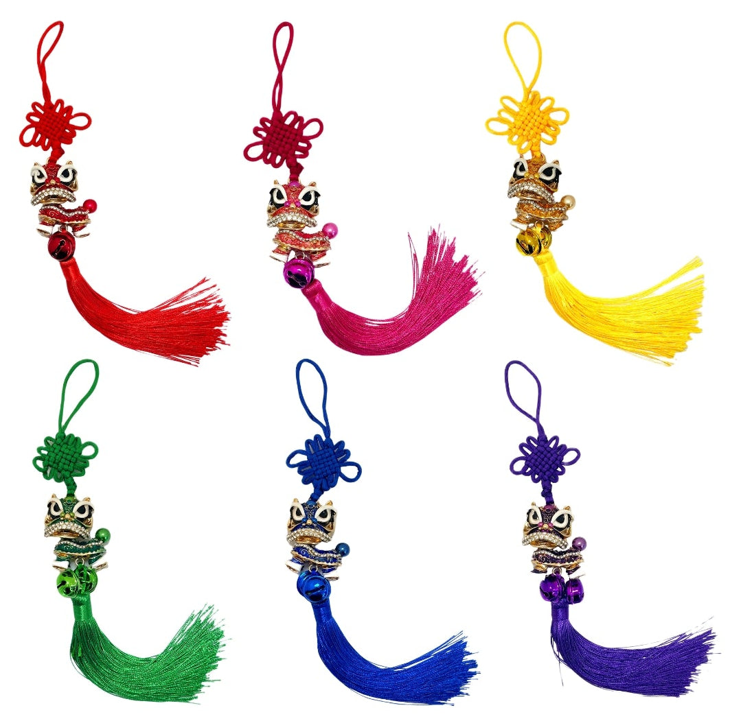 JEWELED RESIN LION CHARM 11"