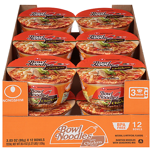 NONGSHIM BOWL NOODLE 3.03oz - SPICY CHICKEN