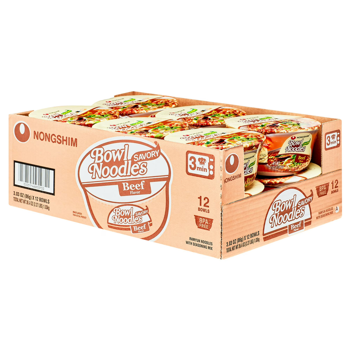 NONGSHIM BOWL NOODLE 3.03oz - BEEF