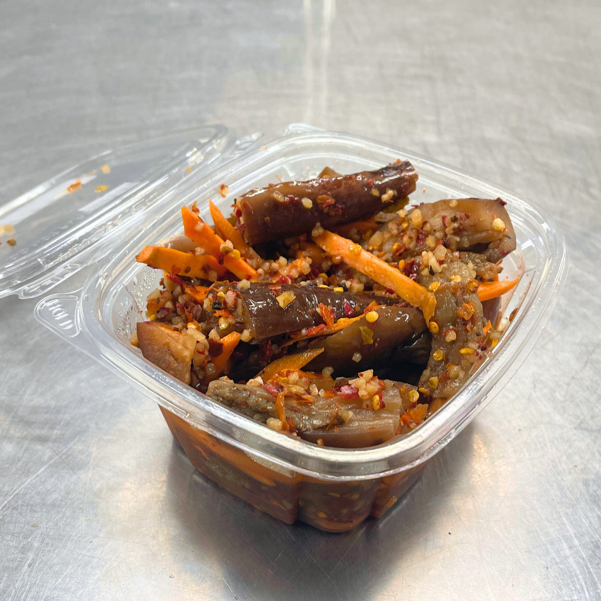 Spicy, Sweet & Sour Eggplant
